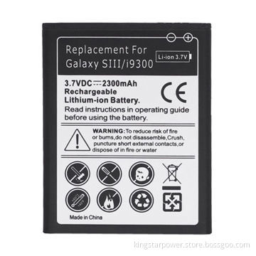Mobile Phone Battery for Samsung Galaxy SIII I9300 i9300 T999 , Li-ion, for Internal Replacement
